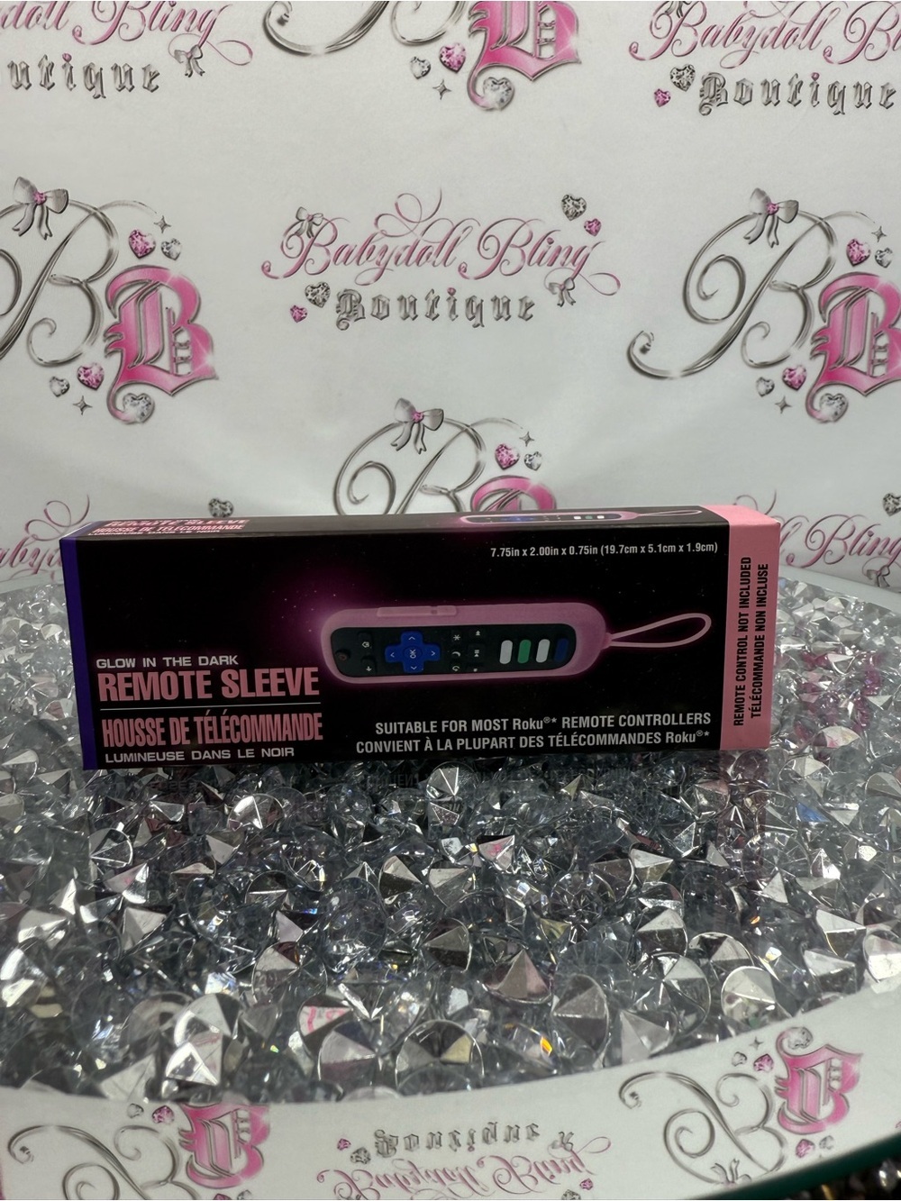 Remote cover pink bright Glow-in-the-Dark Remote Sleeve — Pink